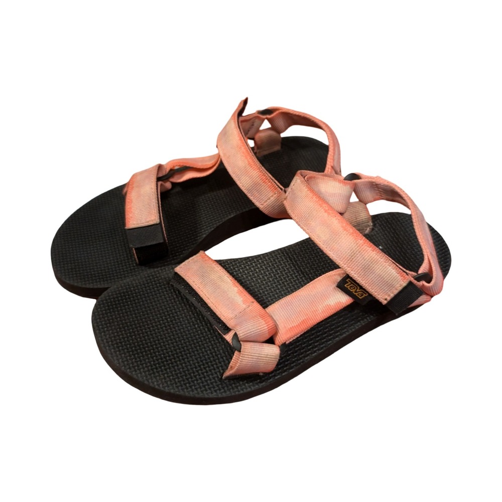 Teva Original Universal Sandals Kids‎ 5 Pink Orange Tie Dye Strappy Hiking